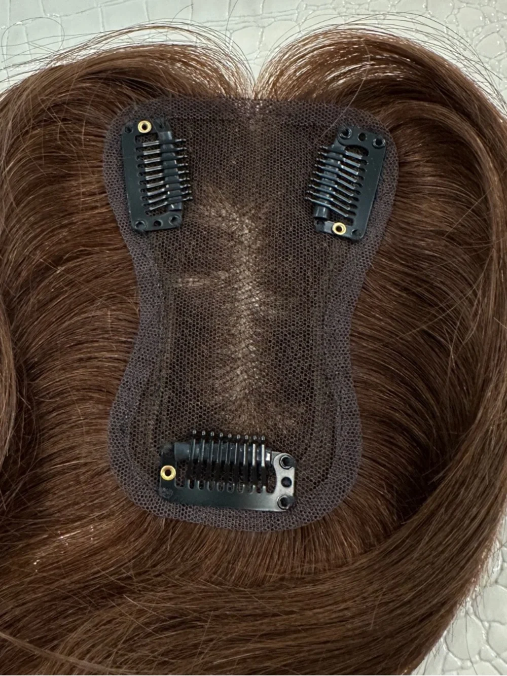Hair Topper With Bangs 100% Human Hair - Medium Dark‎ Brown (4#) #TB9